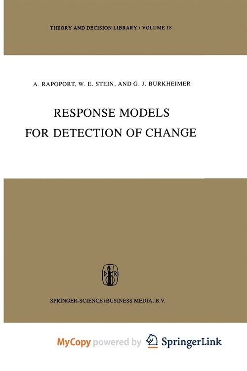 Response Models for Detection of Change (Paperback)