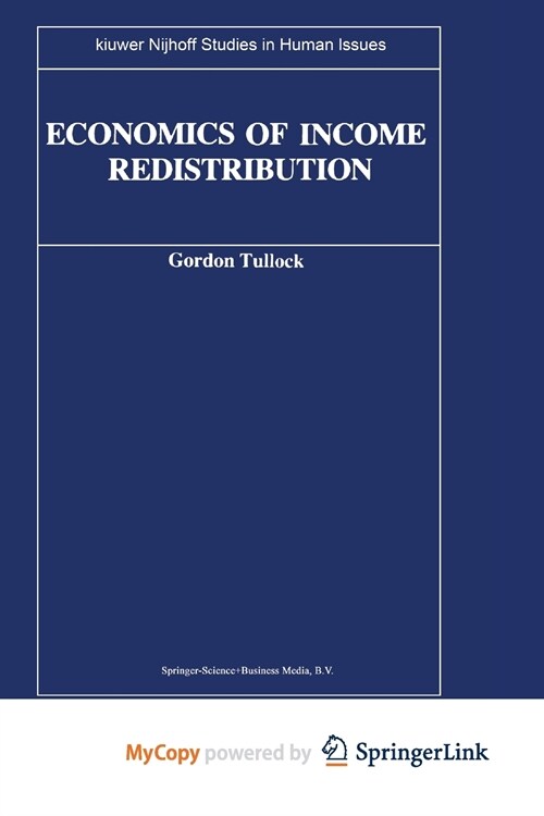 Economics of Income Redistribution (Paperback)
