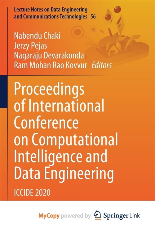 Proceedings of International Conference on Computational Intelligence and Data Engineering : ICCIDE 2020 (Paperback)
