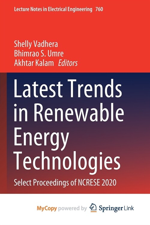 Latest Trends in Renewable Energy Technologies : Select Proceedings of NCRESE 2020 (Paperback)