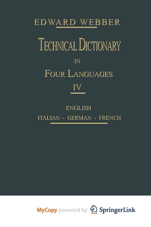 Technical Dictionary : Four Languages (Paperback)