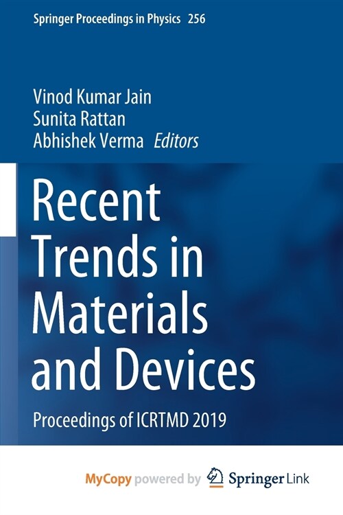 Recent Trends in Materials and Devices : Proceedings of ICRTMD 2019 (Paperback)