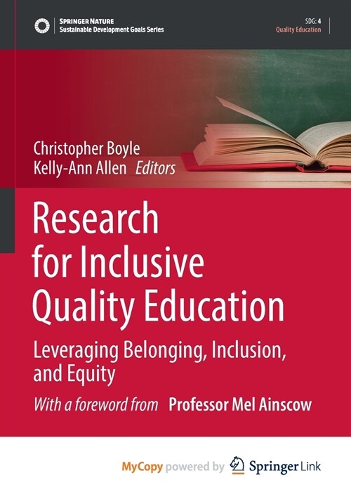 Research for Inclusive Quality Education : Leveraging Belonging, Inclusion, and Equity (Paperback)