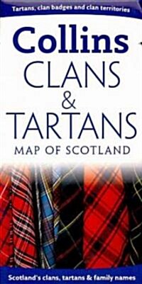 Clans and Tartans Map of Scotland (Folded, New)