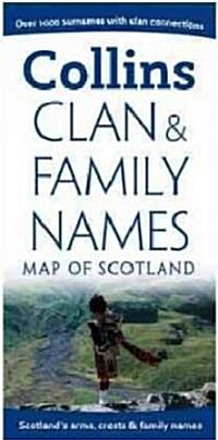 Collins Clan & Family Names Map of Scotland (Map, FOL, New)