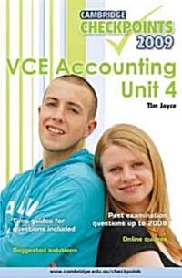 Cambridge Checkpoints VCE Accounting Unit 4 2009 (Paperback)