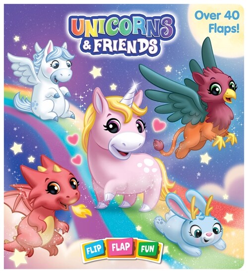 Unicorns & Friends Flip Flap Fun Book (Board Book)