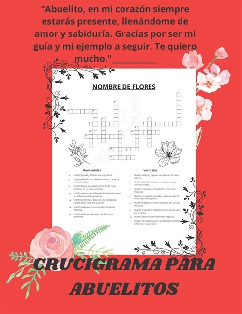 Crucigrama Para Abuelitos En Espa?l,: Con Mucho Amor Para Nuestros Queridos Abuelitos. (Paperback)