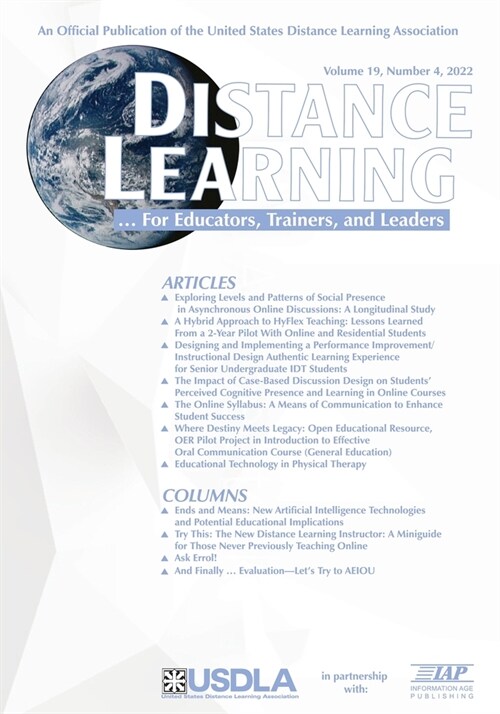 Distance Learning Volume 19 Number 4 2022 (Paperback)