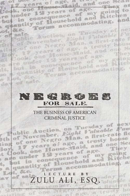 Negroes for Sale: The Business of American Criminal Justice (Paperback)