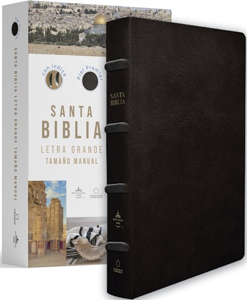 Biblia Reina Valera 1960 Letra Grande. Piel Premier Negro, ?dice, Tama? Manual / Spanish Bible Rvr 1960 Handy Size, Large Print, Index Tabs, Bonded (Paperback)