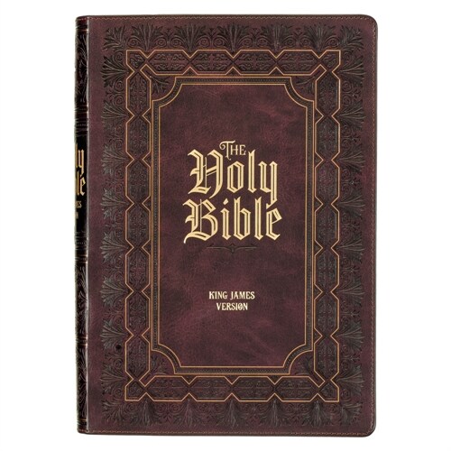 KJV Holy Bible, Super Giant Print Faux Leather Red Letter Edition - Ribbon Marker, King James Version, Burgundy (Leather)