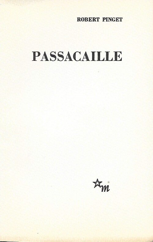 PASSACAILLE (Paperback)