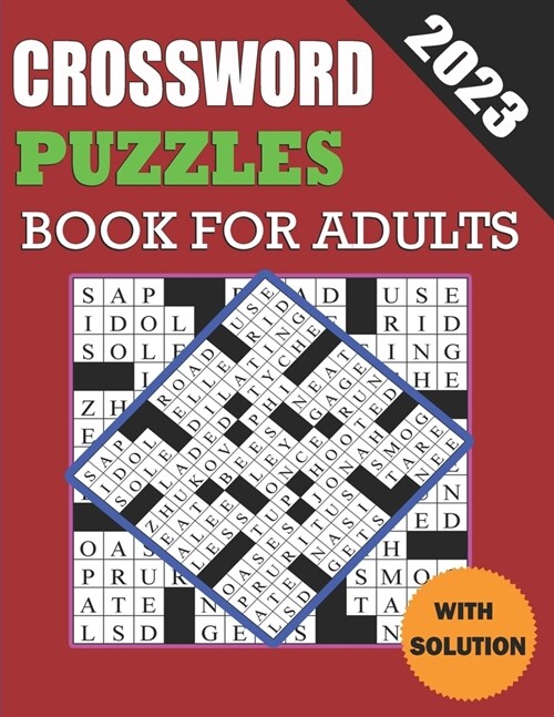 2023 Crossword Puzzles Book For Adults With Solution (Paperback)