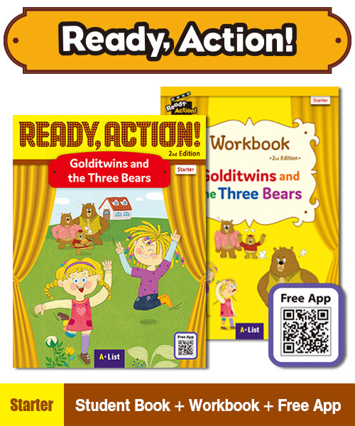 Ready Action Starter : Golditwins and the Three Bears (Student Book + App QR + Workbook, 2nd Edition)