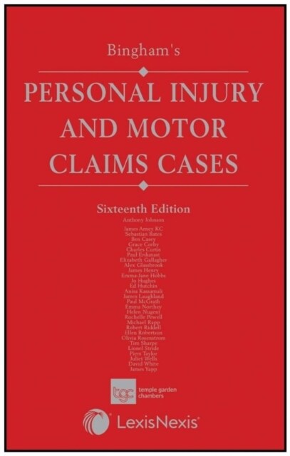 Bingham & Berrymans’ Personal Injury and Motor Claims Cases (Hardcover, 16 ed)
