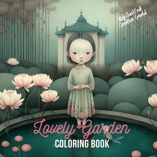 Lovely Garden , Grayscale Coloring Book (Paperback)