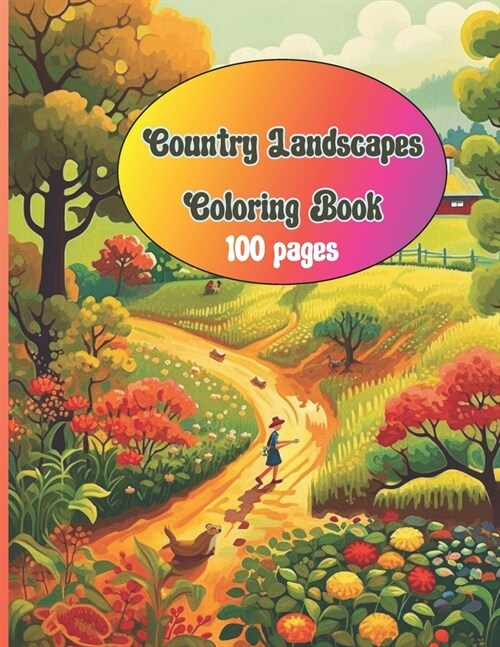 Country Landscapes Coloring Book (Paperback)