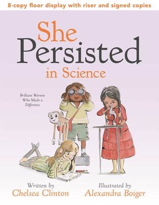 She Persisted in Science 8-copy Floor Display with Riser and SIGNED COPIES (Trade-only Material)