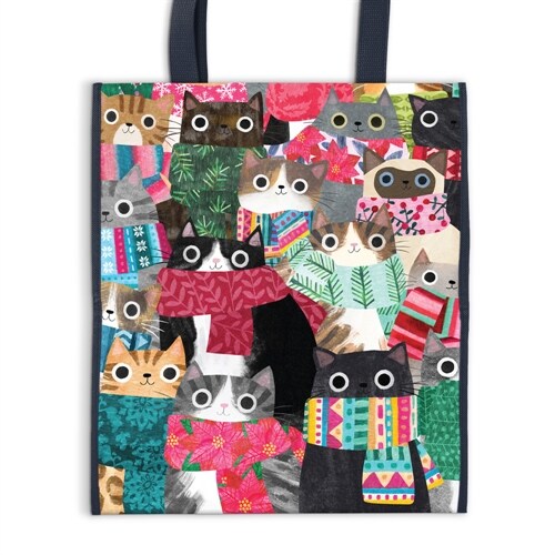 Wintry Cats Reusable Tote (Paperback)