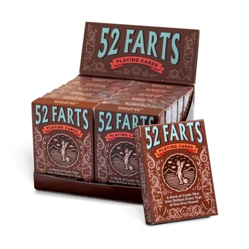 Knock Knock 52 Farts Deck Playing Cards, Filled 12-Pack POP Display (Cards)