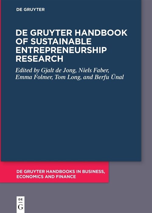 De Gruyter Handbook of Sustainable Entrepreneurship Research (Hardcover)