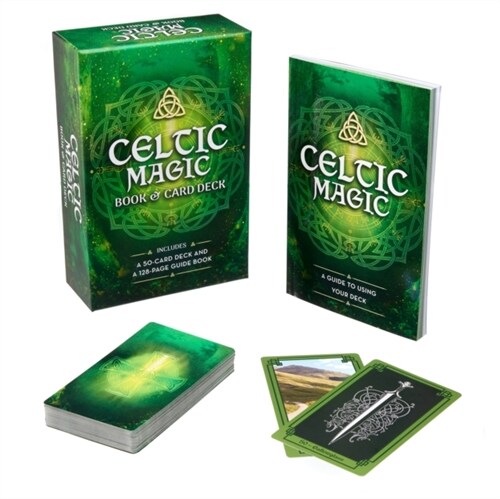 Celtic Magic Book & Card Deck : Includes a 50-Card Deck and a 128-Page Guide Book (Paperback)
