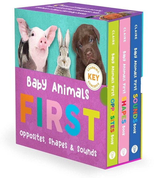 Baby Animals First Box Set: Shapes, Sounds, and Opposites (Paperback)