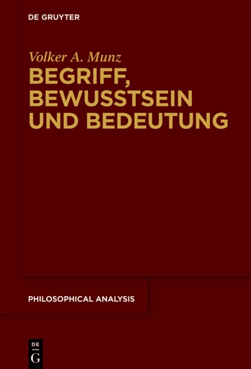 Begriff, Bewusstsein und Bedeutung (Hardcover)