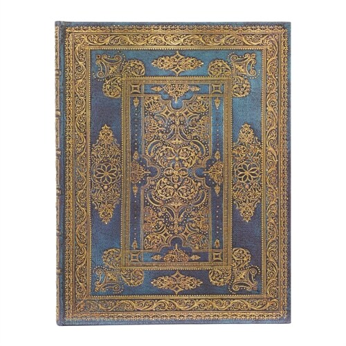 Paperblanks Blue Luxe Luxe Design Hardcover Journal Ultra Lined Elastic Band Closure 144 Pg 120 GSM (Other)