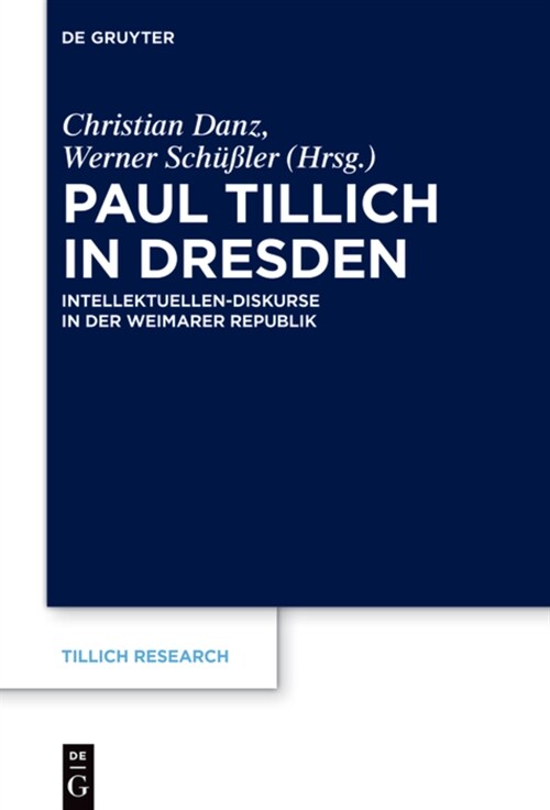 Paul Tillich in Dresden (Hardcover)