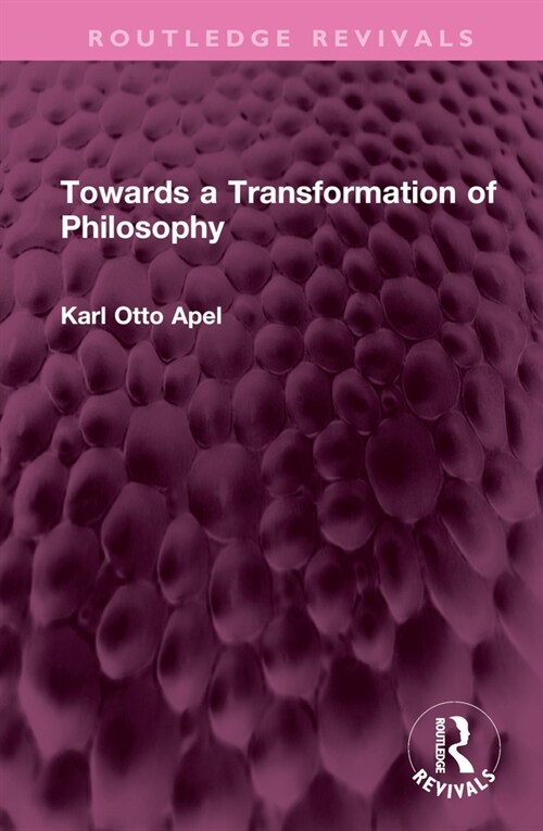 Towards a Transformation of Philosophy (Hardcover, 1)