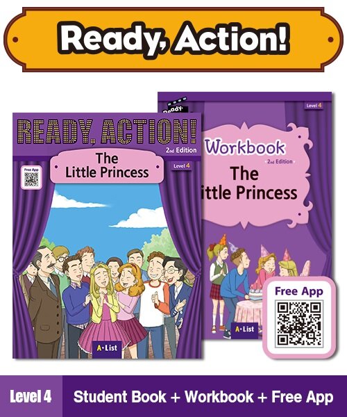 Ready Action Level 4 : The Little Princess (Student Book +  App QR + Workbook, 2nd Edition)