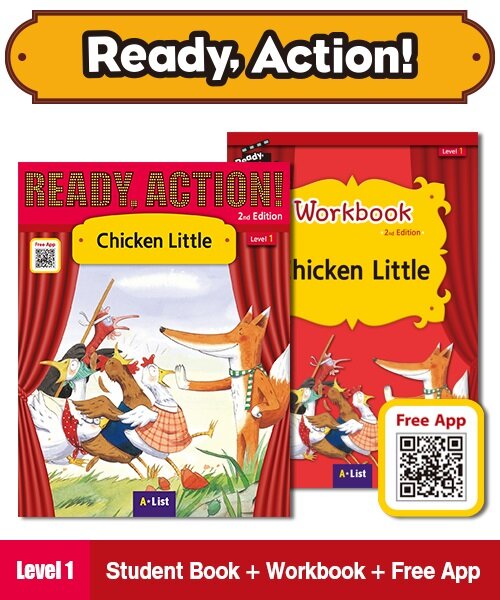Ready Action Level 1 : Chicken Little (Student Book + App QR + Workbook, 2nd Edition)