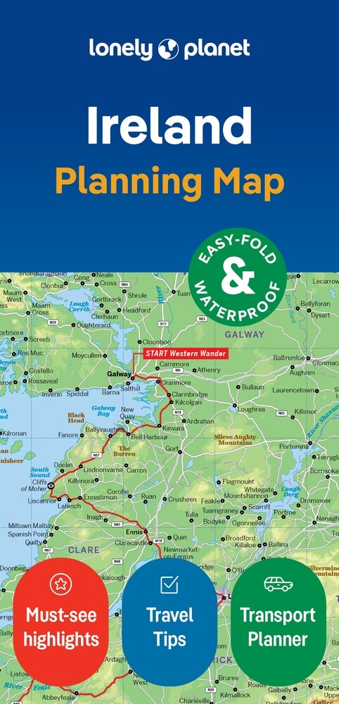 Lonely Planet Ireland Planning Map (Folded, 2)