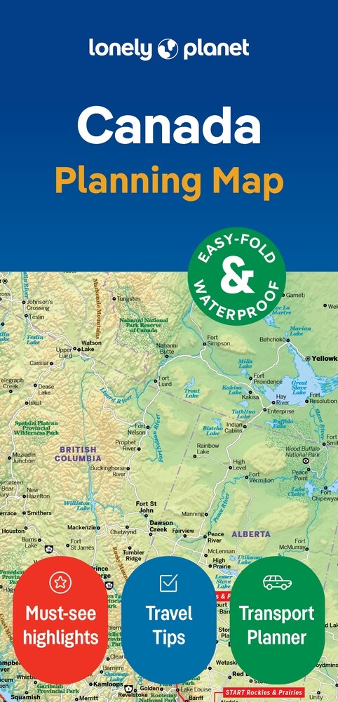 Lonely Planet Canada Planning Map (Folded, 2)