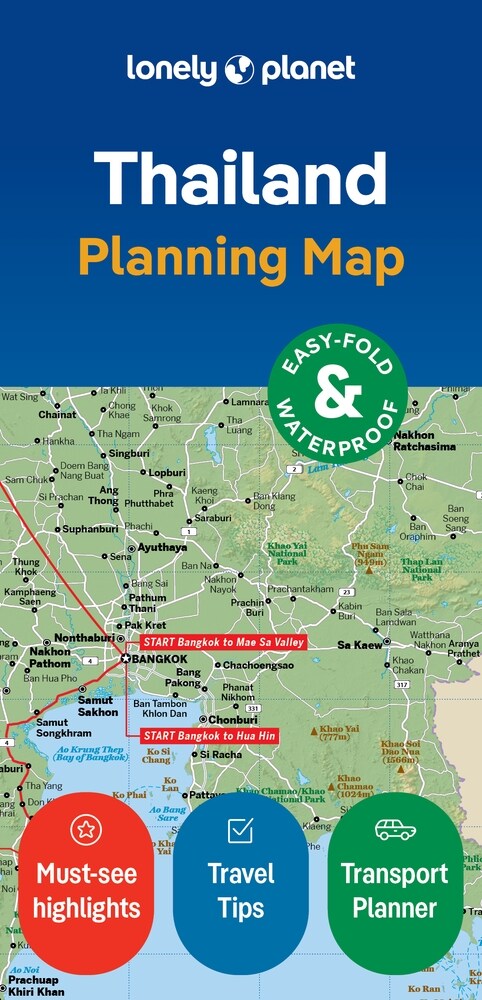 Lonely Planet Thailand Planning Map (Folded, 2)