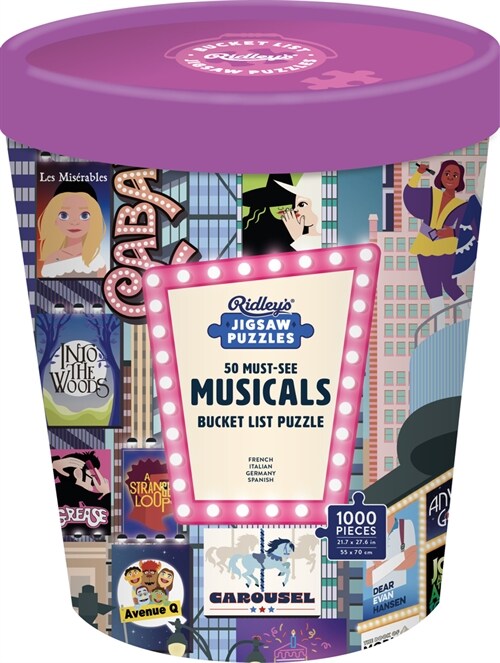 50 Must-See Musicals Bucket List 1000-Piece Puzzle (Other)