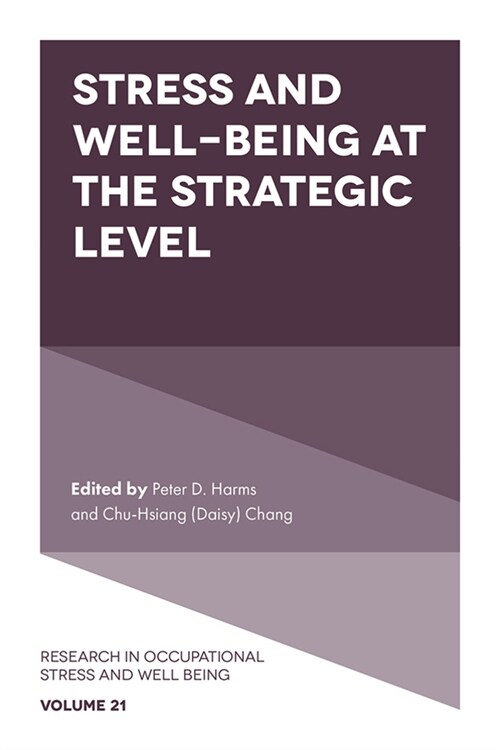 Stress and Well-Being at the Strategic Level (Hardcover)