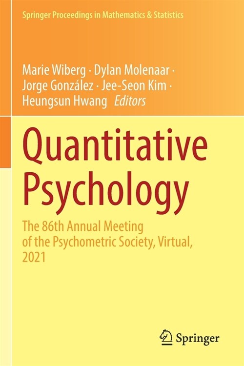 Quantitative Psychology: The 86th Annual Meeting of the Psychometric Society, Virtual, 2021 (Paperback, 2022)