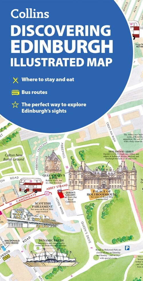 Discovering Edinburgh Illustrated Map : Ideal for Exploring (Sheet Map, folded)