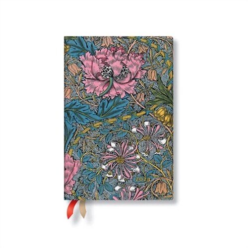 Morris Pink Honeysuckle (William Morris) Mini 12-month Day-at-a-Time Dayplanner 2024 (Hardcover)