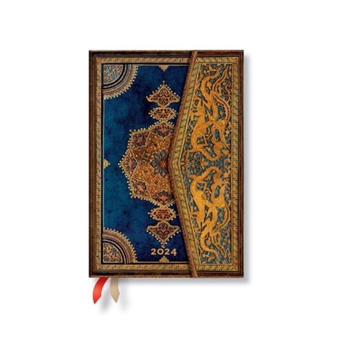 Safavid Indigo (Safavid Binding Art) Mini 12-month Dayplanner 2024 (Hardcover)