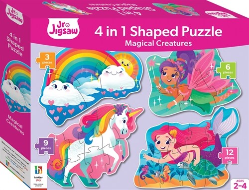 SHAPED 4 IN 1 JIGSAW MAGICAL CREATURES