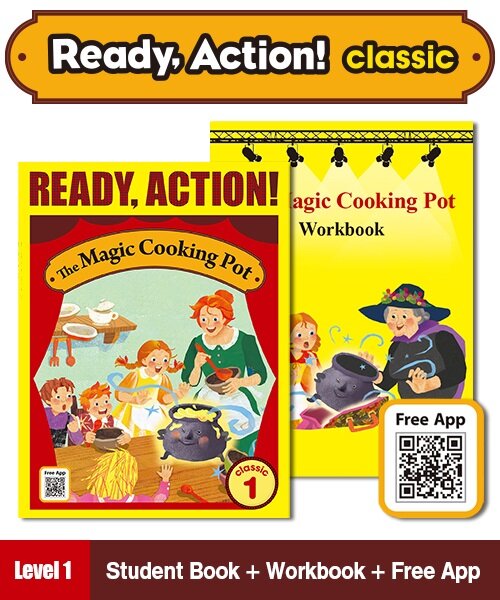 Ready Action Classic Low : The Magic Cooking Po (Student Book + App QR + Workbook)