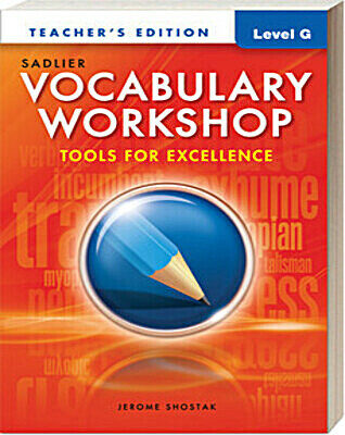 Vocabulary Workshop Tools for Excellence Teachers Edition G (G-12)