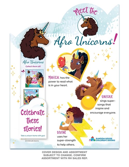 Afro Unicorn  6-Copy Prepack with Easel and Bookmarks Fall 2023 (Trade-only Material)