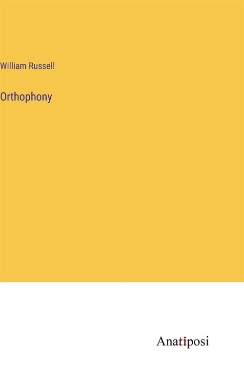 Orthophony (Hardcover)