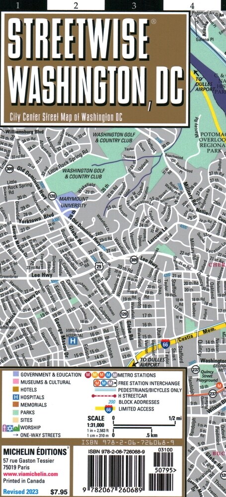 Streetwise Washington DC Map - Laminated City Center Street Map of Washington, DC (Folded)