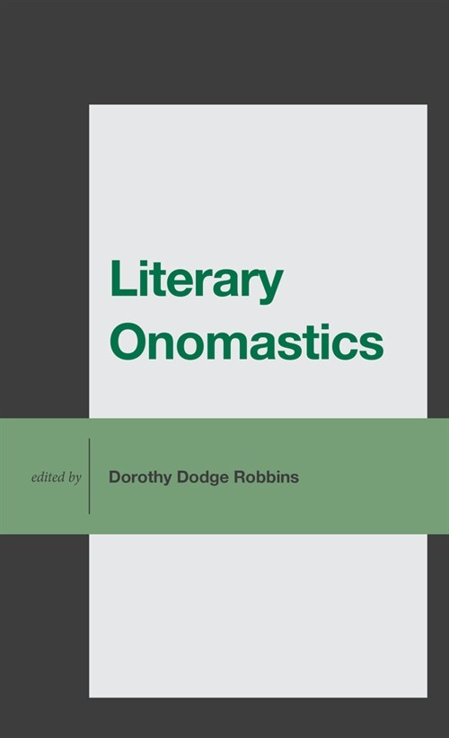 Literary Onomastics (Hardcover)